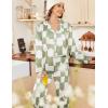 Ekouaer Womens Satin Pajama Set Classic Pattern Silky Pj Sets Button Down Sleepwear Loungewear(Geometry 03)