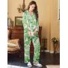 Ekouaer Womens Satin Pajama Set Classic Pattern Silky Pj Sets Button Down Sleepwear Loungewear(Pink Palm Leaves 03)