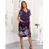 Ekouaer House Dresses for Women with Pockets Button Down Nightgowns Plus Size Moo Moos Mumu Dresses Floral Print S-3XL(Flower Purple)