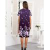 Ekouaer House Dresses for Women with Pockets Button Down Nightgowns Plus Size Moo Moos Mumu Dresses Floral Print S-3XL(Flower Purple)