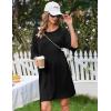 Ekouaer Nightgowns for Women Bamboo Viscose Night Gowns Plus Size Sleep Shirts Short Sleeve Night Shirts Soft Sleepwear(Black)