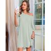 Ekouaer Nightgowns for Women Bamboo Viscose Night Gowns Plus Size Sleep Shirts Short Sleeve Night Shirts Soft Sleepwear(Light Green)