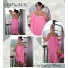 Ekouaer Towel Wrap for Women With Velcro Ruffle Shower Wrap Spa Robes For Women Lightweight Knee Length Sauna Robe(Hot Pink)
