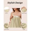 Ekouaer Towel Wrap for Women With Velcro Ruffle Shower Wrap Spa Robes For Women Lightweight Knee Length Sauna Robe(Khaki)