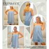 Ekouaer Towel Wrap for Women With Velcro Ruffle Shower Wrap Spa Robes For Women Lightweight Knee Length Sauna Robe(Light Blue)