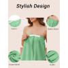 Ekouaer Towel Wrap for Women With Velcro Ruffle Shower Wrap Spa Robes For Women Lightweight Knee Length Sauna Robe(Mint Green)