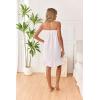 Ekouaer Towel Wrap for Women With Velcro Ruffle Shower Wrap Spa Robes For Women Lightweight Knee Length Sauna Robe(White)