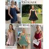 Ekouaer Women Nightgowns Sleeveless Sleepwear Spaghetti Strap Racerback Pajama Dress Nightshirt(Black Red Floral)