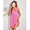 Ekouaer Women Nightgowns Sleeveless Sleepwear Spaghetti Strap Racerback Pajama Dress Nightshirt(Rose Flower)