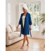 Ekouaer Womens Robe Lightweight 3/4 Sleeve Bathrobe Soft Short Knit Sleepwear with Pockets(Royal Blue)