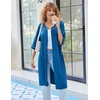 Ekouaer Women Robes Zipper Front 3/4 Sleeve Housecoat Zip Up Bathrobes Lightweight Nightgown with Pockets S-XXL