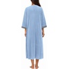 Ekouaer Women’s Soft and Warm Robe with Zipper Blue M
