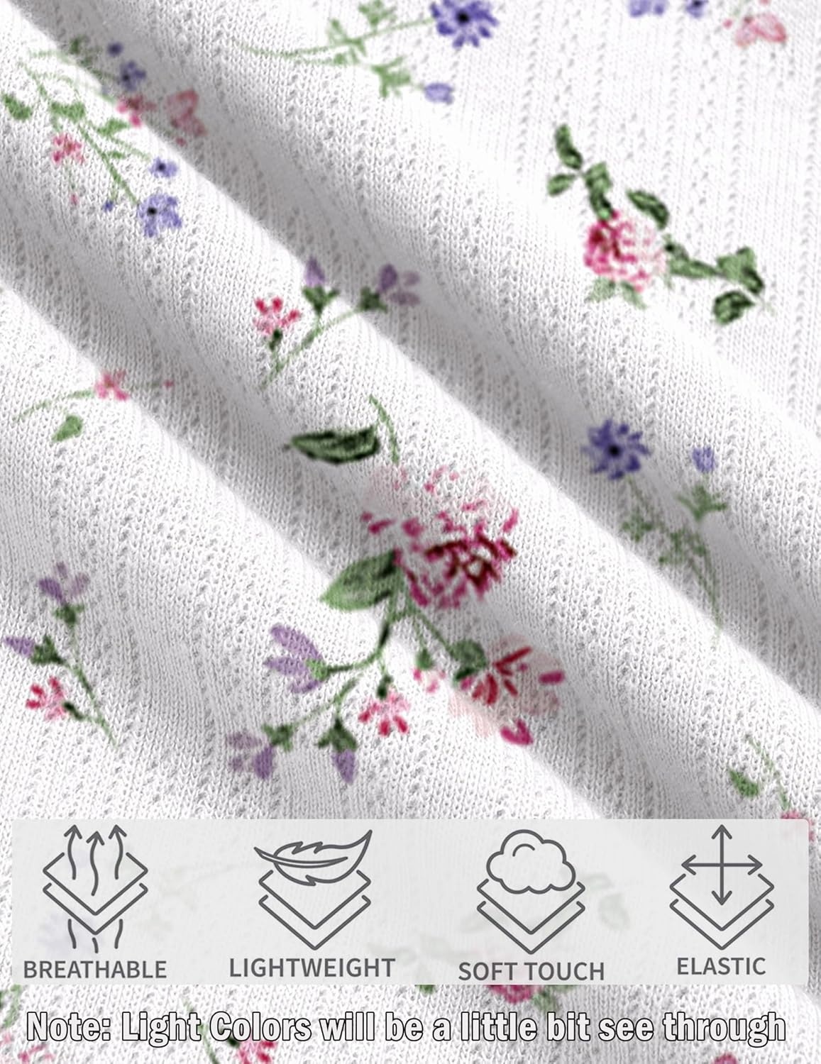 imageEkouaer Nightgowns for Women Lace Trim Night Gown Short Sleeve Sleep Shirts Ruffle Sleepwear V Neck Pleated Sleep DressWhite Pink Purple Florals