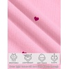 Ekouaer Nightgowns for Women Lace Trim Night Gown Short Sleeve Sleep Shirts Ruffle Sleepwear V Neck Pleated Sleep Dress(Pink Red Hearts)