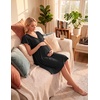 Ekouaer Cotton Labor and Delivery Gown for Hospital 3 in 1 Nursing Nightgown for Breastfeeding Short Sleeve Maternity Dress(Black)