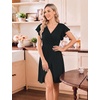 Ekouaer Cotton Labor and Delivery Gown for Hospital 3 in 1 Nursing Nightgown for Breastfeeding Short Sleeve Maternity Dress(Black)