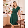 Ekouaer Cotton Labor and Delivery Gown for Hospital 3 in 1 Nursing Nightgown for Breastfeeding Short Sleeve Maternity Dress(Evergreen)