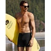 Ekouaer Mens Tight Swim Trunks Quick Dry Swim Briefs 5″ Sexy Swimwear Zip Pockets Bathing Suit with Mesh Lining(Black)