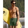Ekouaer Mens Tight Swim Trunks Quick Dry Swim Briefs 5″ Sexy Swimwear Zip Pockets Bathing Suit with Mesh Lining(C Army Green)