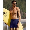 Ekouaer Mens Tight Swim Trunks Quick Dry Swim Briefs 5″ Sexy Swimwear Zip Pockets Bathing Suit with Mesh Lining(Navy Blue)