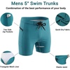 Ekouaer Mens Tight Swim Trunks Quick Dry Swim Briefs 5″ Sexy Swimwear Zip Pockets Bathing Suit with Mesh Lining(Peacock Blue)