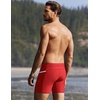 Ekouaer Mens Tight Swim Trunks Quick Dry Swim Briefs 5″ Sexy Swimwear Zip Pockets Bathing Suit with Mesh Lining(Red)
