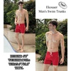 Ekouaer Mens Tight Swim Trunks Quick Dry Swim Briefs 5″ Sexy Swimwear Zip Pockets Bathing Suit with Mesh Lining(Red)