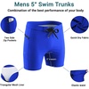 Ekouaer Mens Tight Swim Trunks Quick Dry Swim Briefs 5″ Sexy Swimwear Zip Pockets Bathing Suit with Mesh Lining(Royal Blue)