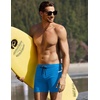 Ekouaer Mens Tight Swim Trunks Quick Dry Swim Briefs 5″ Sexy Swimwear Zip Pockets Bathing Suit with Mesh Lining(Sea Blue)