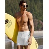 Ekouaer Mens Tight Swim Trunks Quick Dry Swim Briefs 5″ Sexy Swimwear Zip Pockets Bathing Suit with Mesh Lining(White)