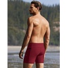 Ekouaer Mens Tight Swim Trunks Quick Dry Swim Briefs 5″ Sexy Swimwear Zip Pockets Bathing Suit with Mesh Lining(Wine Red)
