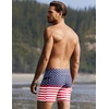 Ekouaer Mens Tight Swim Trunks Quick Dry Swim Briefs 5″ Sexy Swimwear Zip Pockets Bathing Suit with Mesh Lining(Z American Flag)