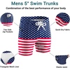 Ekouaer Mens Tight Swim Trunks Quick Dry Swim Briefs 5″ Sexy Swimwear Zip Pockets Bathing Suit with Mesh Lining(Z American Flag)