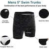 Ekouaer Mens Tight Swim Trunks Quick Dry Swim Briefs 5″ Sexy Swimwear Zip Pockets Bathing Suit with Mesh Lining(Z Gray Camo)