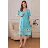 Ekouaer Women Robe Zipper Front Mumu Duster Robes Zip Up Housecoat Soft Sleepwear with Pockets(Green Floral)