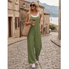 Ekouaer Women’s Casual Overalls Wide Leg Jumpsuits Loose Summer Rompers Baggy Jumpers with Pockets(Army Green)