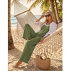 Ekouaer Women’s Casual Overalls Wide Leg Jumpsuits Loose Summer Rompers Baggy Jumpers with Pockets(Army Green)