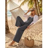Ekouaer Women’s Casual Overalls Wide Leg Jumpsuits Loose Summer Rompers Baggy Jumpers with Pockets(Dark Grey)