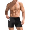 Ekouaer Mens Tight Swim Trunks Quick Dry Swim Briefs 5″ Sexy Swimwear Zip Pockets Bathing Suit with Mesh Lining(Black)