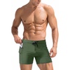 Ekouaer Mens Tight Swim Trunks Quick Dry Swim Briefs 5″ Sexy Swimwear Zip Pockets Bathing Suit with Mesh Lining(C Army Green)
