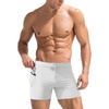 Ekouaer Mens Tight Swim Trunks Quick Dry Swim Briefs 5″ Sexy Swimwear Zip Pockets Bathing Suit with Mesh Lining(White)