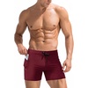 Ekouaer Mens Tight Swim Trunks Quick Dry Swim Briefs 5″ Sexy Swimwear Zip Pockets Bathing Suit with Mesh Lining(Wine Red)