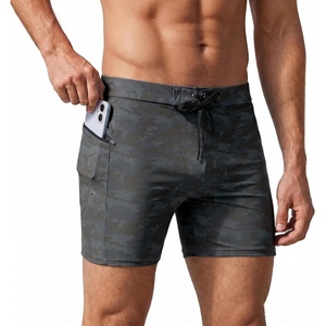 Ekouaer Mens Tight Swim Trunks Quick Dry Swim Briefs 5″ Sexy Swimwear Zip Pockets Bathing Suit with Mesh Lining(Z Gray Camo)