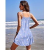 Ekouaer Nightgowns for Women Spaghetti Strap Night Gown Sleeveless Sleep Dress Chemise Sleepwear(Blue Birds)