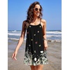 Ekouaer Nightgowns for Women Spaghetti Strap Night Gown Sleeveless Sleep Dress Chemise Sleepwear(Butter Fly)
