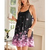 Ekouaer Nightgowns for Women Spaghetti Strap Night Gown Sleeveless Sleep Dress Chemise Sleepwear(Cherry Blossoms)