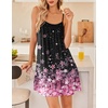 Ekouaer Nightgowns for Women Spaghetti Strap Night Gown Sleeveless Sleep Dress Chemise Sleepwear(Cherry Blossoms)