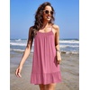 Ekouaer Nightgowns for Women Spaghetti Strap Night Gown Sleeveless Sleep Dress Chemise Sleepwear(Cherry Red)