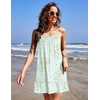 Ekouaer Nightgowns for Women Spaghetti Strap Night Gown Sleeveless Sleep Dress Chemise Sleepwear(Floral Green)