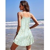 Ekouaer Nightgowns for Women Spaghetti Strap Night Gown Sleeveless Sleep Dress Chemise Sleepwear(Floral Green)